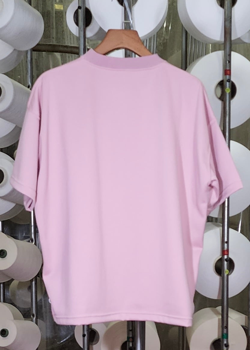 4 SideZIP-Tシャツ c/#ピンク