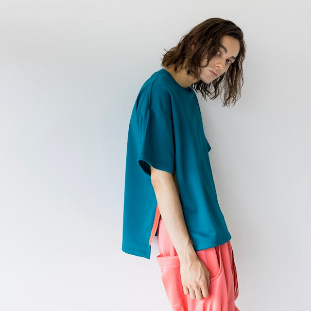 4 SideZIP-Tシャツ c/#ブルーグリーン